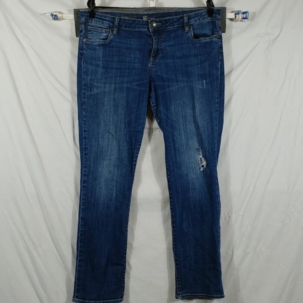 Kut From The Kloth Dark Blue Boyfriend Slim Jeans Plus Size 14